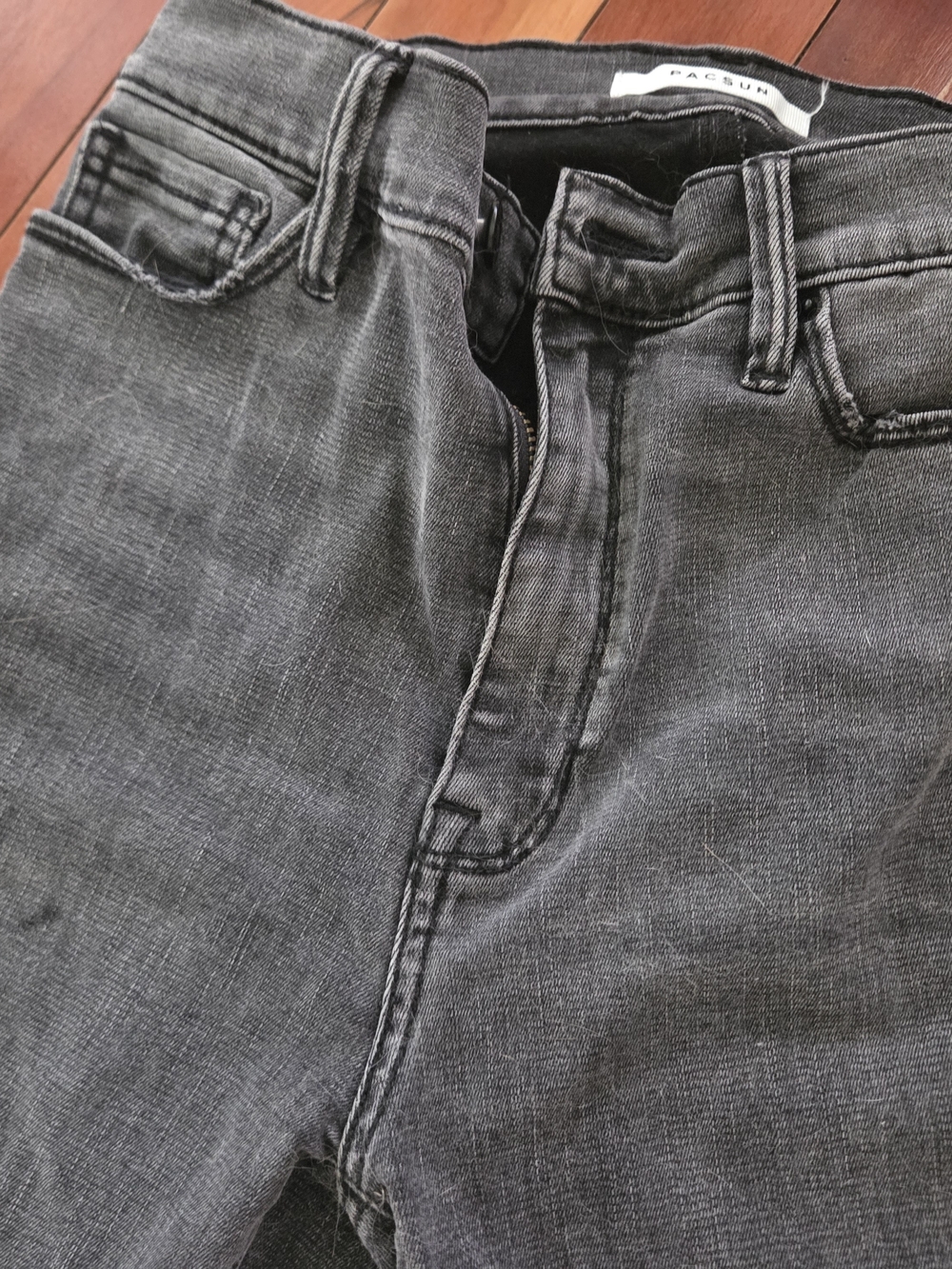 PacSun High Waisted Charcoal Gray Slim Fit Jeans Size 25